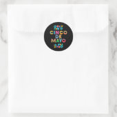 5 De Mayo Cinco De Mayo Sombrero Maraca Ronde Sticker (Tas)
