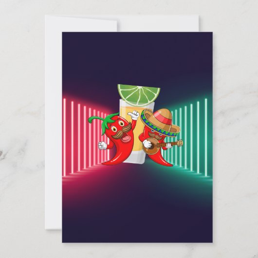 5 de Mayo party Invitation Kaart (Achterkant)