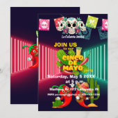 5 de Mayo party Invitation Kaart (Voorkant / Achterkant)