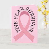 5 de Overlevende van Kanker van de Borst van het Kaart (Gele Bloem)