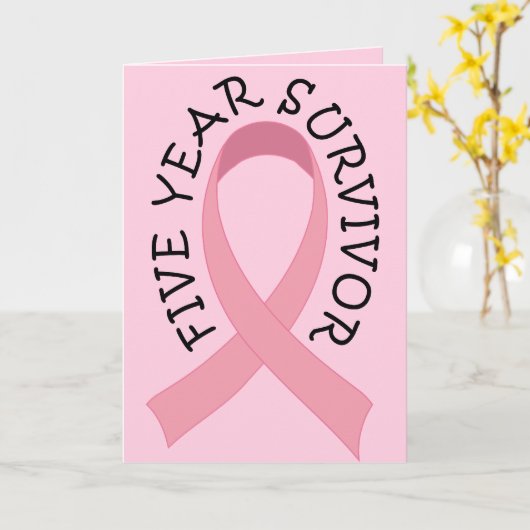 5 de Overlevende van Kanker van de Borst van het Kaart (Gele Bloem)