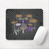 5 delige Drum Kit - Aangepaste Violet Drums - Mous Muismat (Met muis)