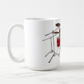 5 delige Drum Kit - Rood - Koffie Mok - Drum Set (Links)