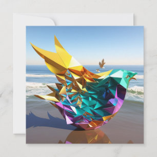 5-dimensionale origami seabird notitiekaartje