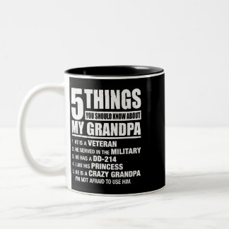 5 dingen die je kent mijn opa veteraan ik ben zijn tweekleurige koffiemok