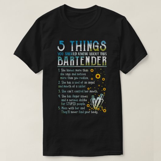 5 dingen die je moet weten over deze barman Pull T-shirt (Design voorkant)