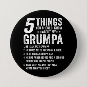 5 dingen die je moet weten over Grumpa Ronde Button 7,6 Cm