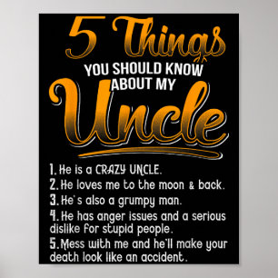 5 dingen die je moet weten over mijn oom Funny Chr Poster
