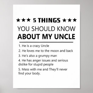 5 dingen die je moet weten over mijn oom-grappige  poster