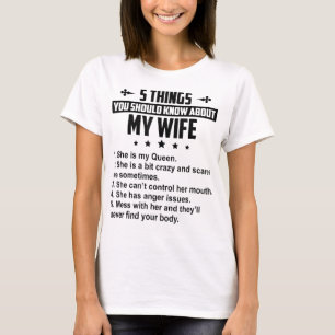 5 dingen die je moet weten over mijn vrouw t-shirt