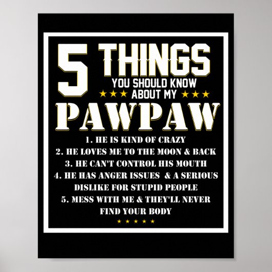5 dingen die je zou moeten weten over mijn opa paw poster (Voorkant)