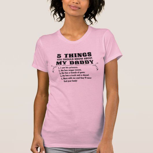 5 dingen voor dochter t-shirt (Voorkant)