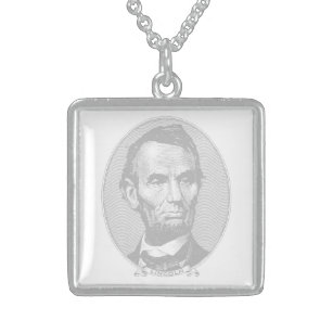 5+Dollar President Abraham Lincoln Geld Sterling Zilver Ketting