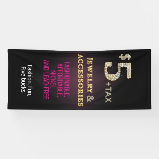 5 dollar voor juwelen en Accessoires banner (Horizontaal)