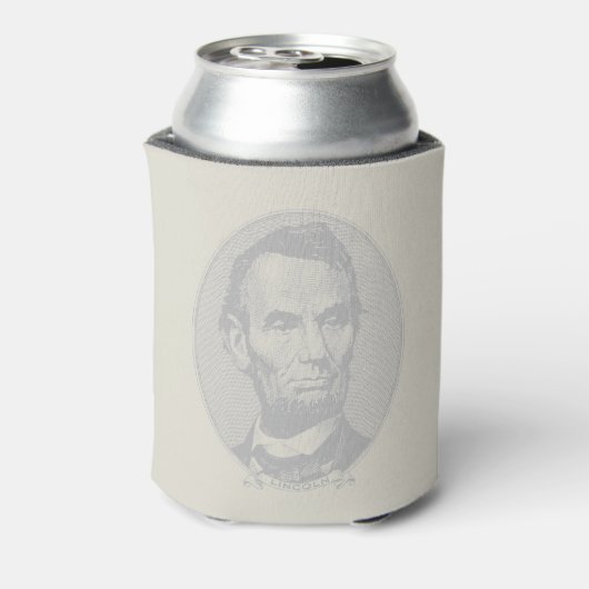 5 dollar voor President Abraham Lincoln Blikjeskoeler (Blikje Achterkant)