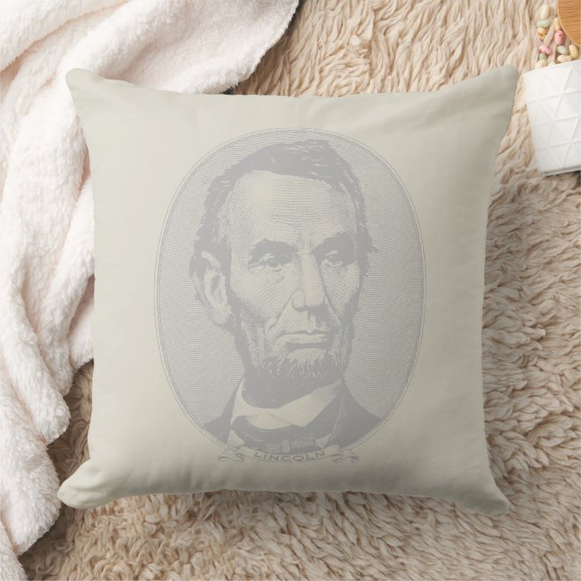 5 dollar voor President Abraham Lincoln Kussen (Deken)