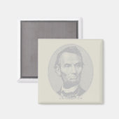 5 dollar voor President Abraham Lincoln Magneet (Voorkant / Achterkant)