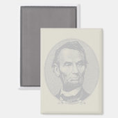 5 dollar voor President Abraham Lincoln Magneet (Voorkant / Achterkant)
