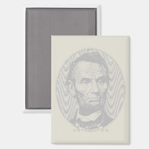 5 dollar voor President Abraham Lincoln Magneet