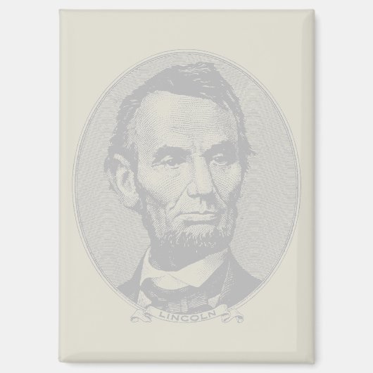 5 dollar voor President Abraham Lincoln Magneet (Voorkant)
