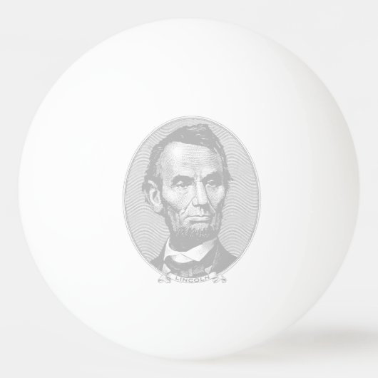 5 dollar voor President Abraham Lincoln Pingpongbal (Voorkant)
