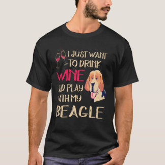5 Drink Wijn En Speel Met Mijn Beagle T-shirt