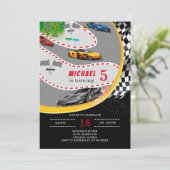 5 e Boys carter Birthday-uitnodigingen Kaart (Staand voorkant)