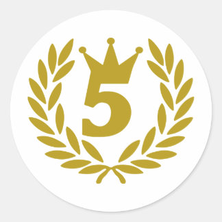5-echt-laurierkroon ronde sticker