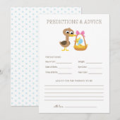 5 Eendjes | Voorspellingen & Advies Baby Shower Kaart (Voorkant / Achterkant)