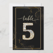5 Elegante Diamant Afdrukbare Tafelnummers (Voorkant)