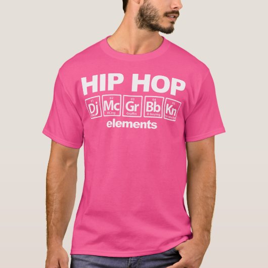 5 elementen van hip hop t-shirt (Voorkant)