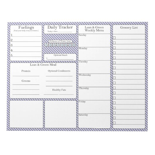 5 en 1 Voedingstracerer | Planner | Lijst van krui Notitieblok (Voorkant)