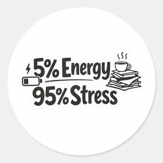  5% Energie 95% Stress sticker (Voorkant)