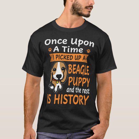 5 Er was eens - Beagle Puppy T-shirt (Voorkant)
