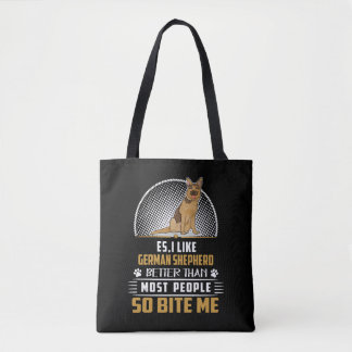 5 ES Ik hou van Duitse herder beter dan de meeste  Tote Bag