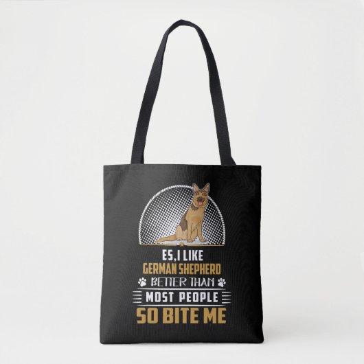 5 ES Ik hou van Duitse herder beter dan de meeste  Tote Bag (Voorkant)