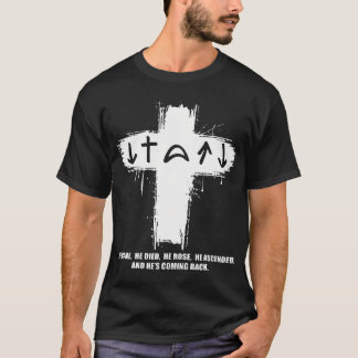 5 Evangelische Symbolen Hij Kwam Hij Stierf Hij St T-shirt