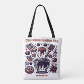 5 feb - Chocolade Fondue Dag Tote Bag (Achterkant)