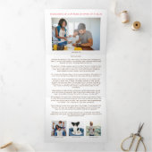 5 Foto 2020 jaar in Review Merry-kerstscript Drieluik Wenskaart (Binnen)