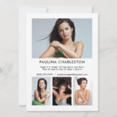 5 Foto 2 Sided Model Actor Pro 5.5x7.5 Sjabloon Kaart (Achterkant)