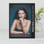 5 Foto 2 Sided Model Actor Pro 5.5x7.5 Sjabloon Kaart (Staand voorkant)