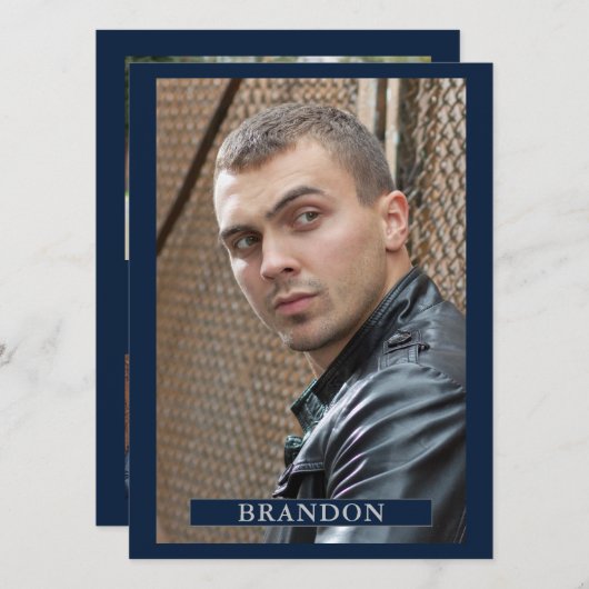 5 Foto Actor Model Pro 5.5x7.5 Sjabloon Kaart (Voorkant / Achterkant)