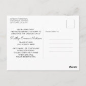 5 Foto Afstudeerder Collage Modern Script Black en Briefkaart (Achterkant)