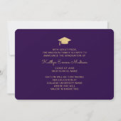 5 Foto Afstudeerder Collage Modern Script Paars en Aankondiging (Achterkant)