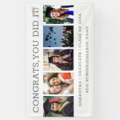 5 Foto Afstuderen 2026 Gefeliciteerd Afgestudeerd Spandoek (Verticaal)