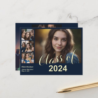 5 Foto Afstuderen Collage Aankondiging Briefkaart