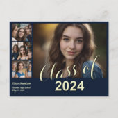 5 Foto Afstuderen Collage Aankondiging Briefkaart (Voorkant)