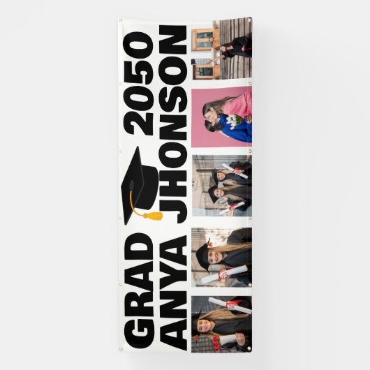 5 Foto Afstuderen Collage Afstuderen klasse van 20 Spandoek (Verticaal)