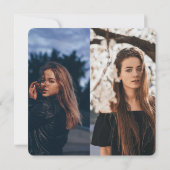 5 Foto Afstuderen Collage Modern Zwart Wit Goud Aankondiging (Achterkant)