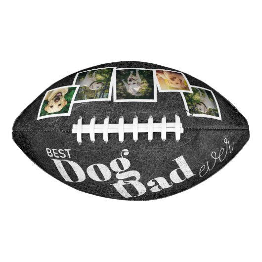 5 Foto Best Dog Pap Ever Retro American Football (Voorkant)